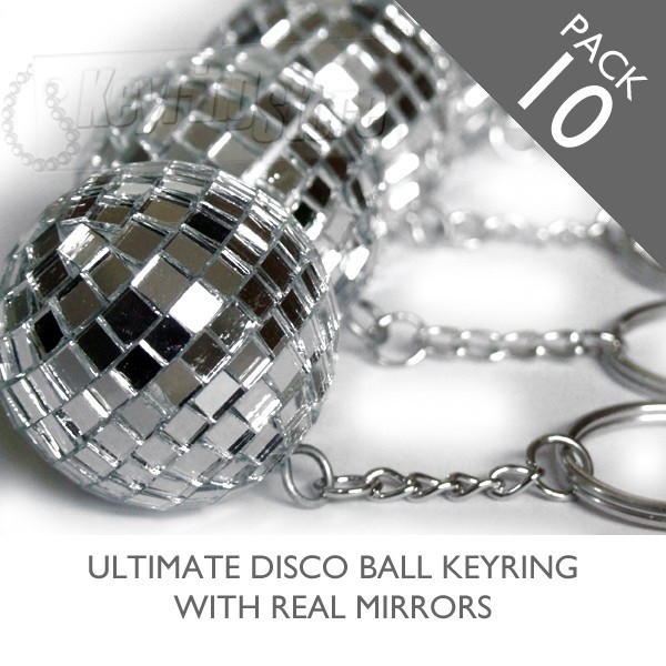 Ultimate Premium Quality Disco Mirror Ball Keyrings - Keychain - Key ...
