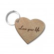 Engraved Wooden Heart Keyring