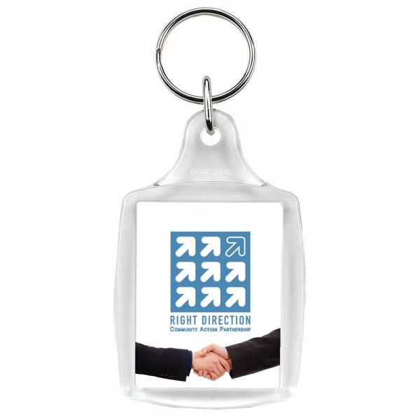 1200 Printed Clear Plastic Keyrings